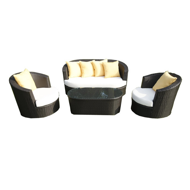 Modern Outdoor Furniture Rattan Patio Wicker Sofa (6422)