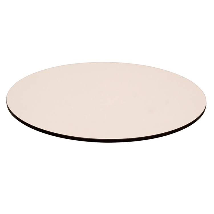 White HPL Solid Color Surface Dining Tables Restaurant Tables