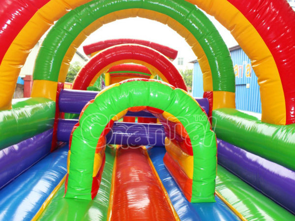 Commercial Train Bouncer Inflatable Obstacle Course for Outdoor