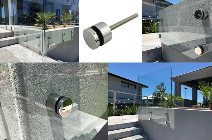 Outdoor Balcony Stainless Porch Frameless Glass Railing