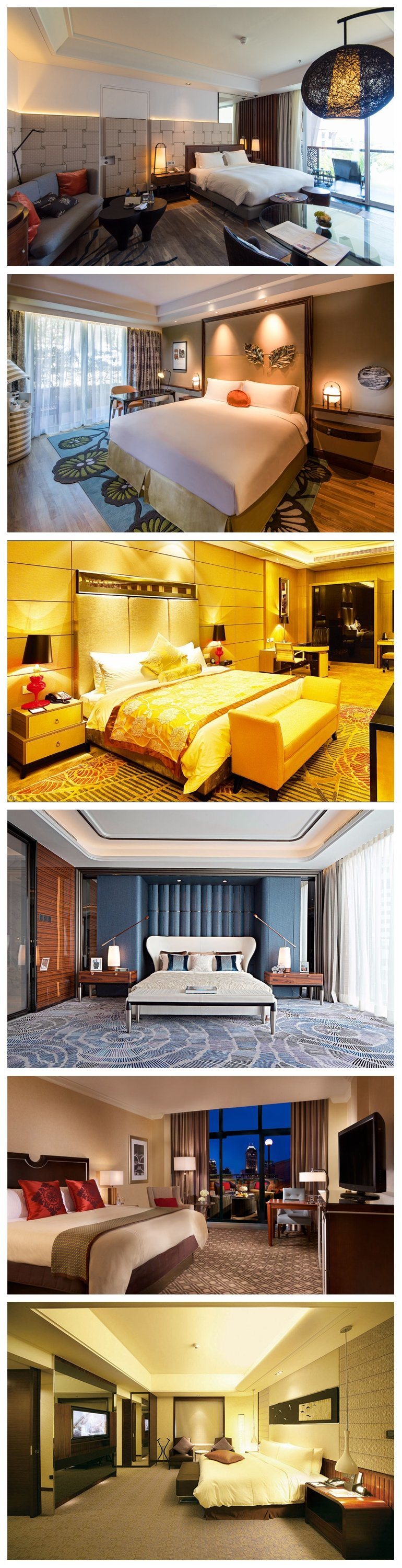 Luxury Design Modern Style Hotel Bedroom Furniture for 5 Stars Hotel
