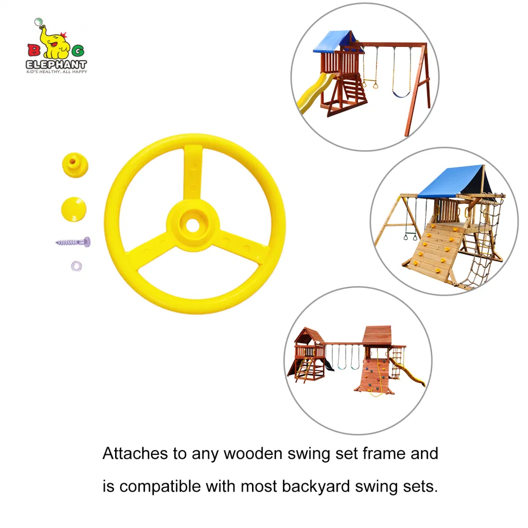 Playground Accessories Swing Set Accessory Plastic Toy Steering Wheel for Wood Backyard Play Set