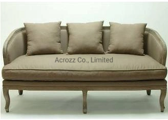 Luxury Classic Wood Lounge Chaise Sofa