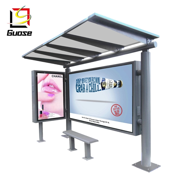 Outdoor Street Furniture Metal Bus Stop Stop Advertising Bus Station Design Bus Station Manufacturer