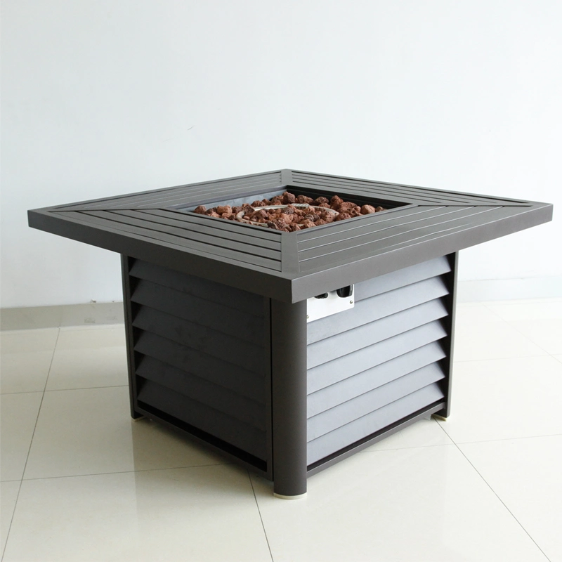 Multi-Function Outdoor Hotel Removable Aquare Home Rattan BBQ Fire Pit Table Modern Garden Furniture