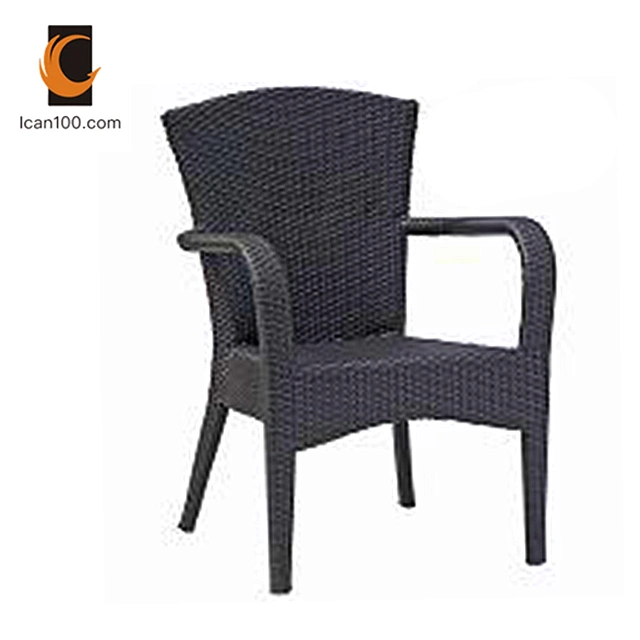 Scratch Resistant Hotel Restaurant Outdoor Modern Furniture Plastic Cane Rattan Dining Chair (RC-06010)