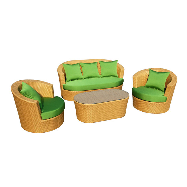 Modern Outdoor Furniture Rattan Patio Wicker Sofa (6422)
