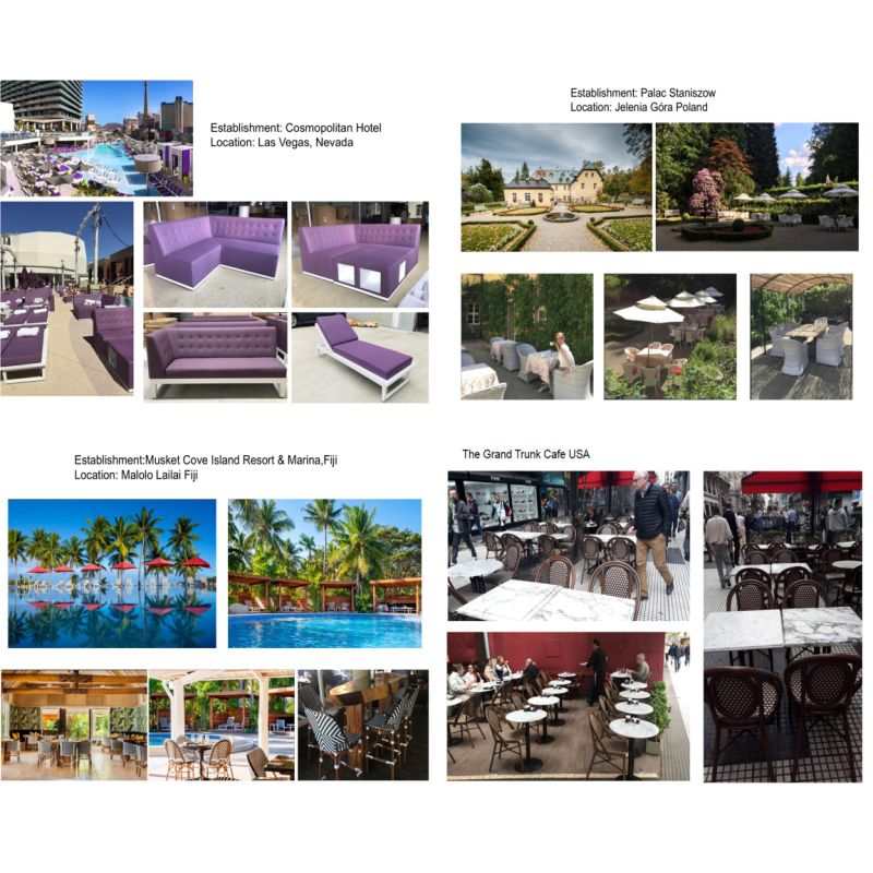 Modern Outdoor Powder Coating Aluminum Dining Table and Chair Set