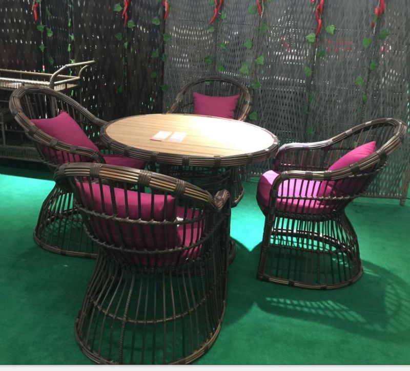 Patio Wicker Armchairs Dining Table Sets Rattan Outdoor Furniture