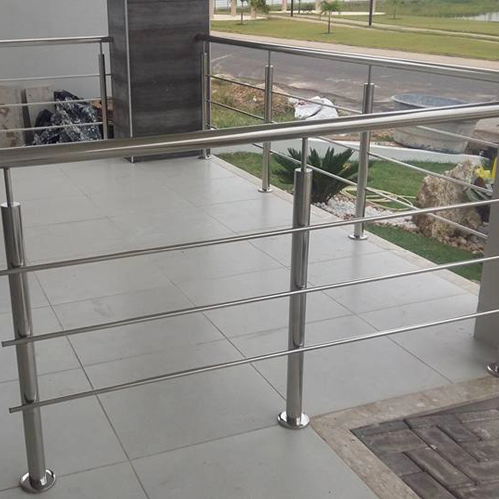 Outdoor Stainless Steel Solid Rod Balustrade / Porch Rod Railing