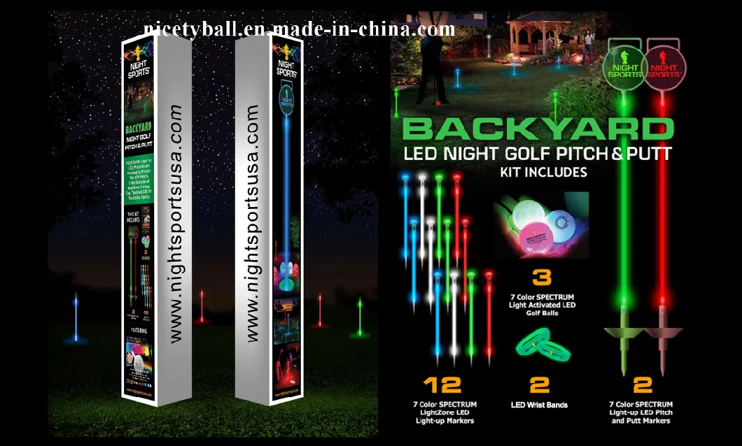 Wholesales Light up Your Backyard Glowing in Dark Golf Gift Set for Training Game