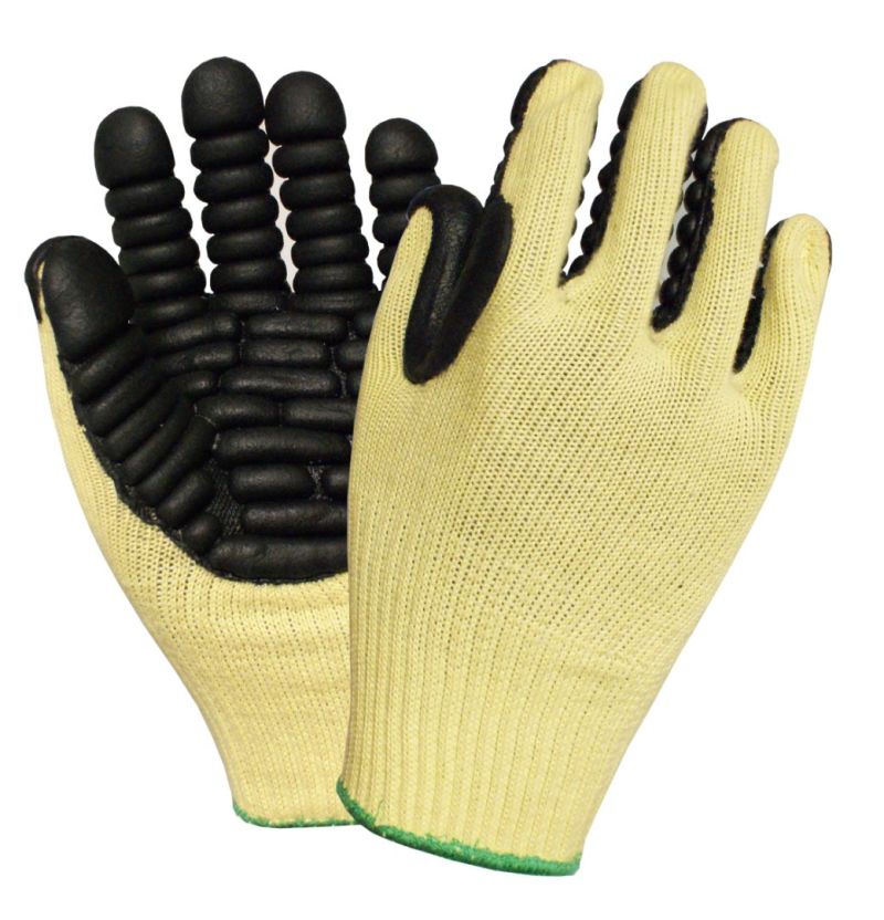 13G Anti-Cut Vibration-Resistant Aramid Knitted Mechanical Work Gloves