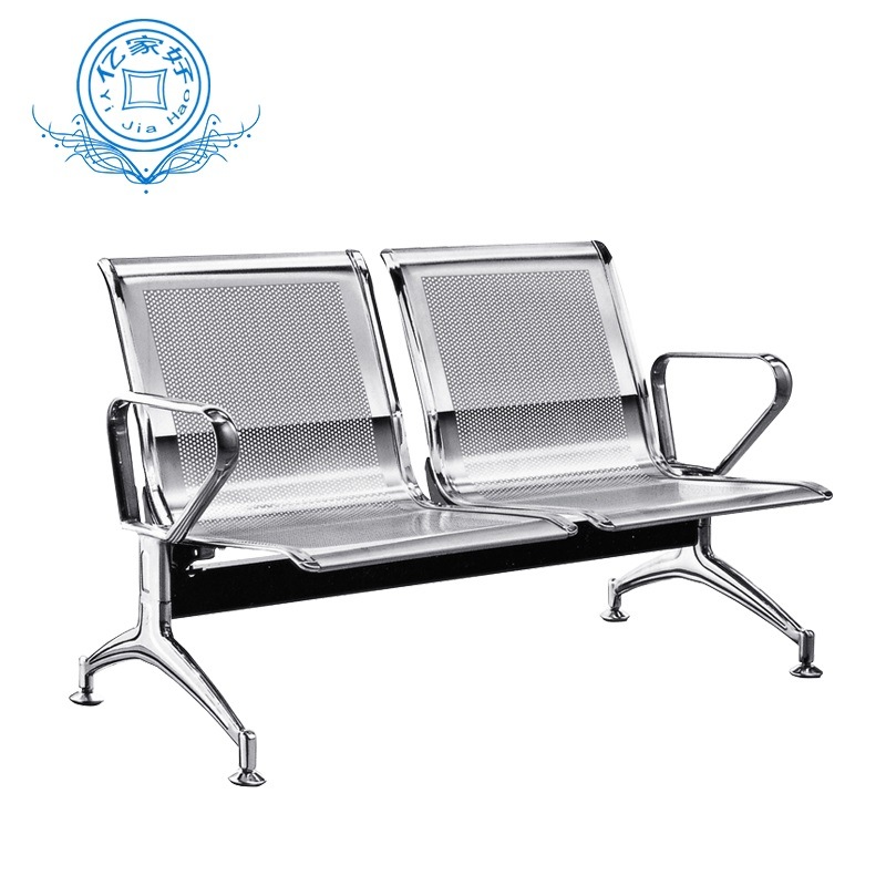 2 Seater Stainless Steel Outdoor Furniture Stadium Waiting Chairs