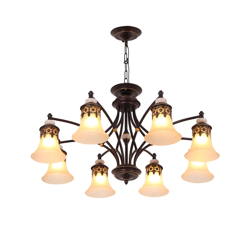 Black Iron Dining Room Chandelier for Sitting Room Farmhouse Lighting (WH-MI-96)