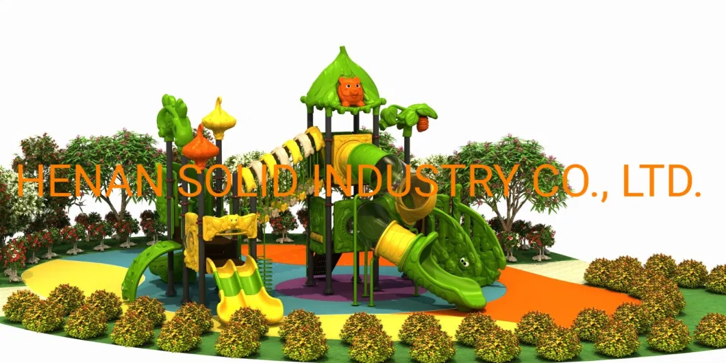 China Top High Quality Outdoor Playground Plastic Slide and Swing Kids Kindergarten Play Outdoor Equipment