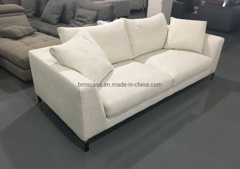 Italian Home Furniture Living Romm L Shape White Sectional Modern Sofa