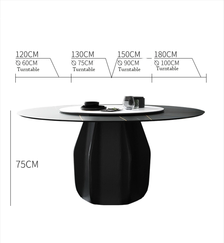 Commercial Furniture Modern Furniture Wooden Furniture Sintered Stone Marble Turntable Round Restaurant Dining Table