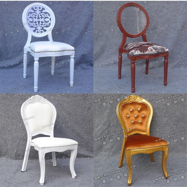 Yc-D301 Delicate and Fancy Banquet Dining Round Back Metal French Bistro Restaurant Chair