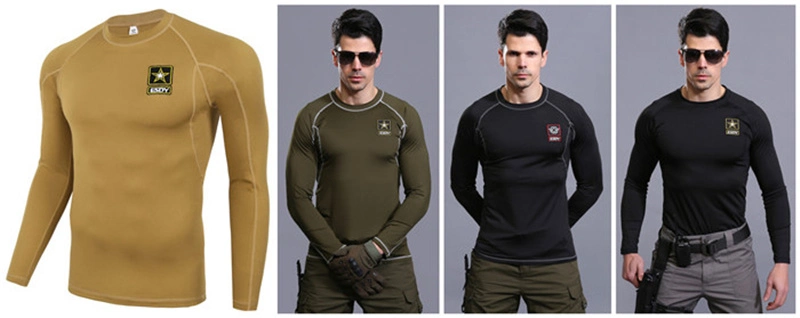 Black (ESDY) Tactical Training Thermal Underwear Set for Outdoor Sports