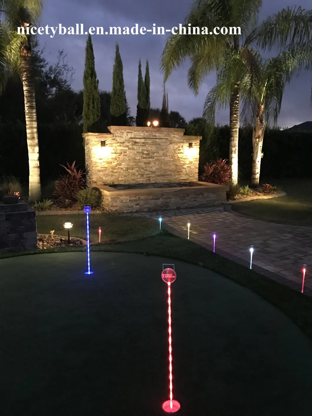 Light up Your Backyard Glowing in Dark Golf Gift Set for Training Game