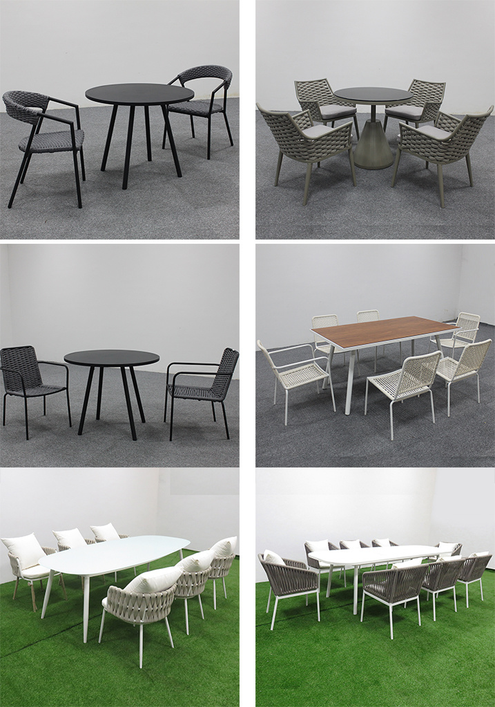 Nevada 6 Seater Patio Dining Set Outdoor PE Rattan Restaurant Table