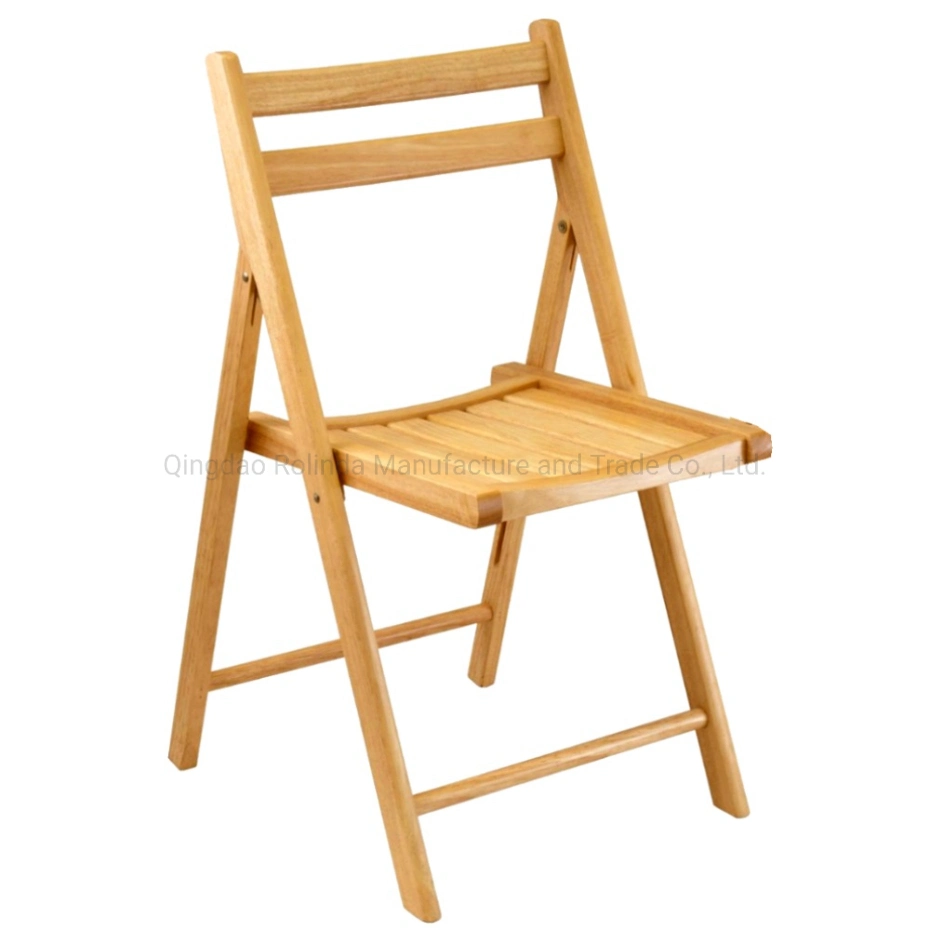 Hot Sale Popular Design Outdoor Furniture Banquet Party Wooden Fold Flat Chair
