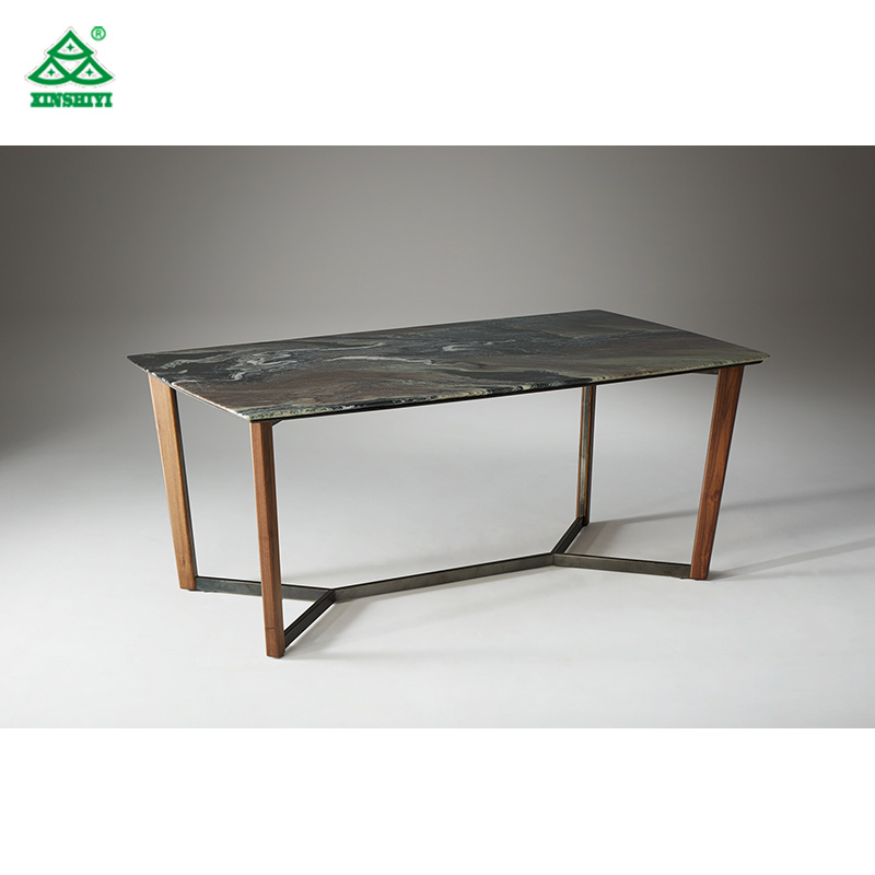 Modern Simple Marble Top Dining Table for Hotel Dining Room