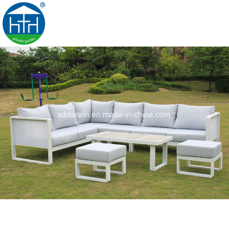 Modern Outdoor Aluminium Fabric Sectional Sofa Garden Furniture