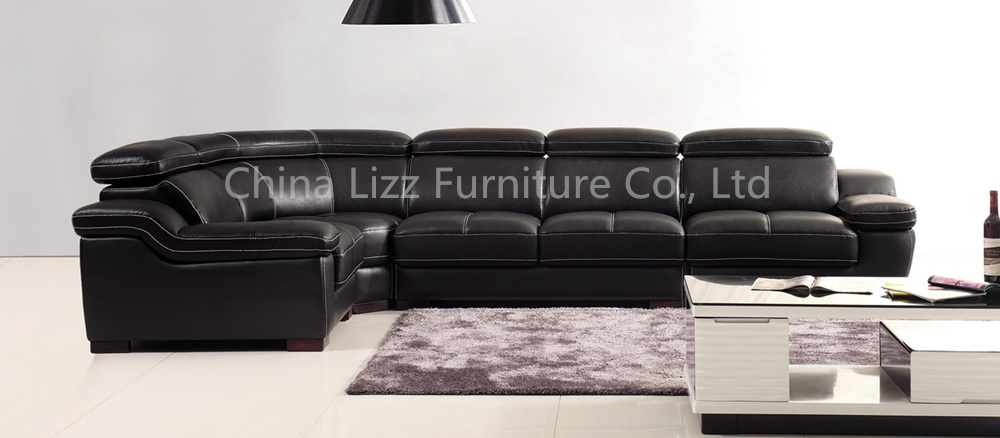 Italian Genuine Leather Modern Sectional Home Leisure Sofa Set