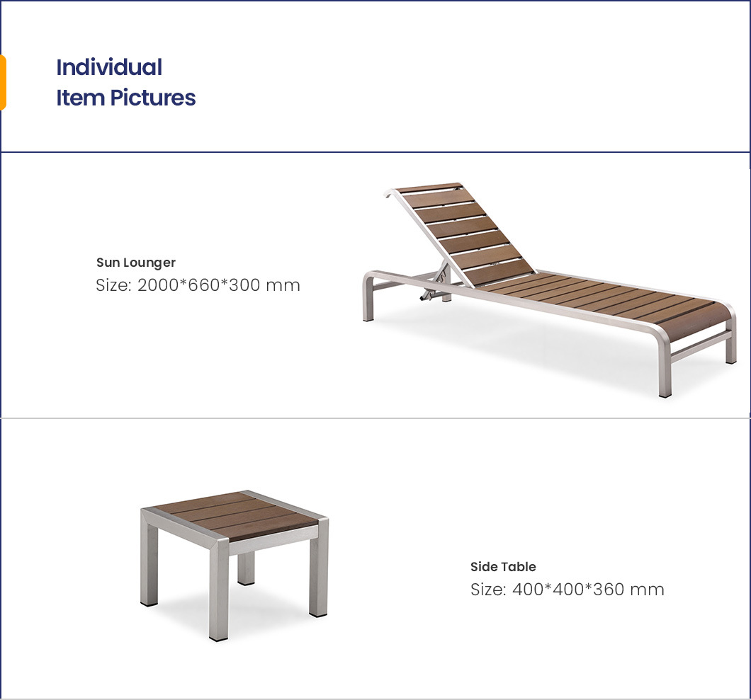 Leisure Outdoor Poolside Aluminum Sun Lounger Furniture in Mesh Fabric for Beach - Kerr