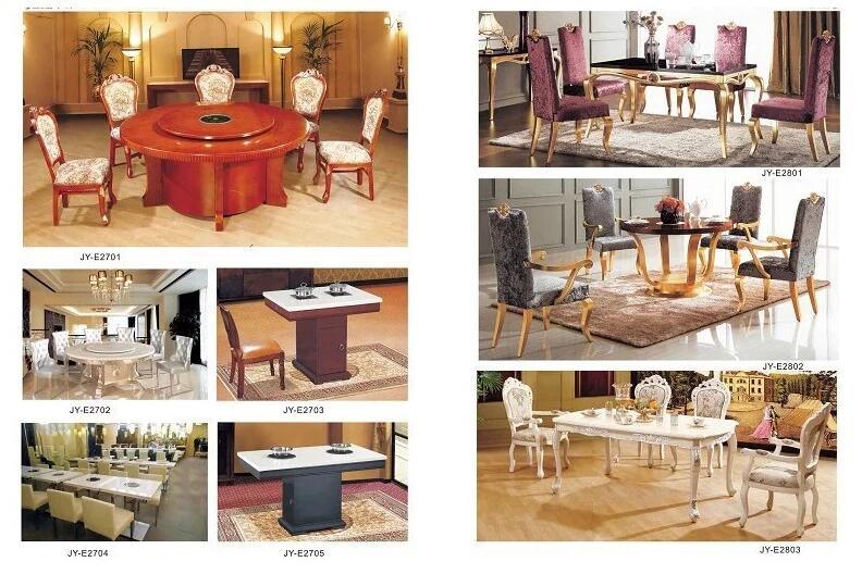 Dining Room Furniture Dining Table Set Round Marble Dining Table with Rotating Centre