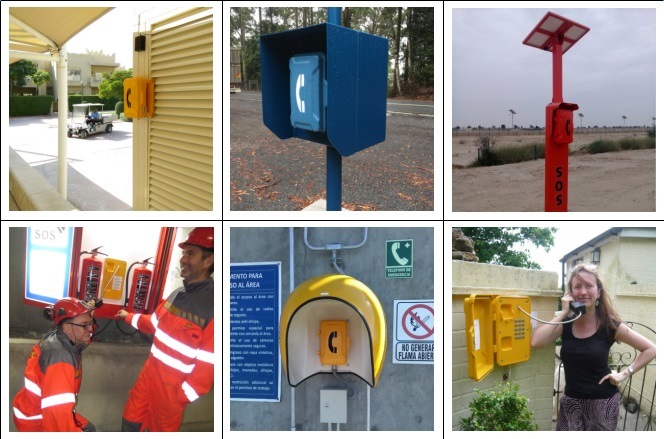 Weatherproof Outdoor Red Wall SIP Emergency Roadside Telephones in Public