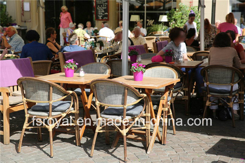 Textilene Modern Patio Garden Rattan Outdoor Furniture Resin Wicker Dining Set