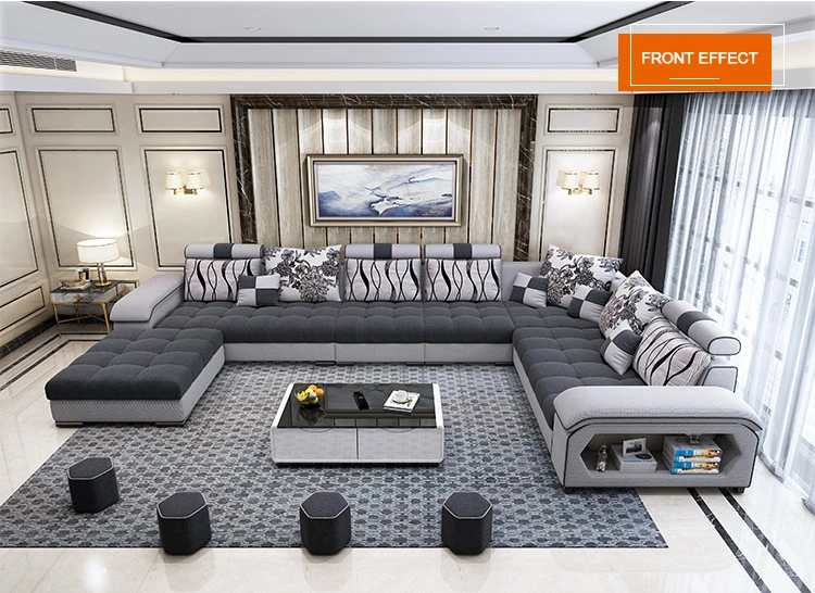 Wholesale Italian Modern Luxury Sectional Lounge Corner Living Room Sofa Set 7 Seater