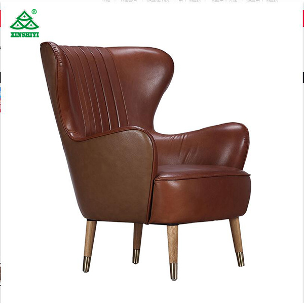 Best Quality Modern Genuine Leather Chaise Lounge Leisure Chair