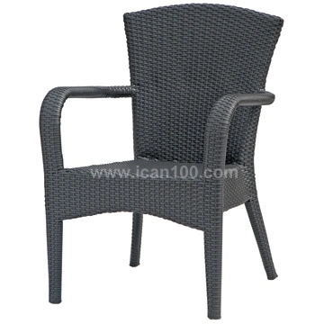 Scratch Resistant Hotel Restaurant Outdoor Modern Furniture Plastic Cane Rattan Dining Chair (RC-06010)