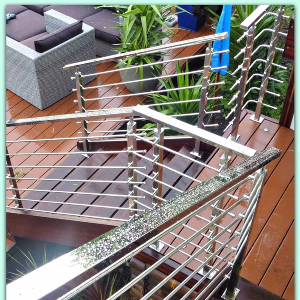 Outdoor Stainless Steel Solid Rod Balustrade / Porch Rod Railing