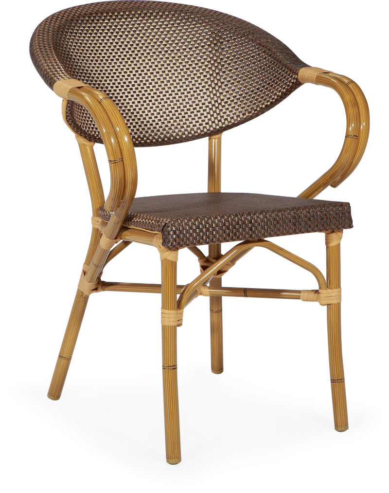 Fashion Design Outdoor Garden Wicker Wood Dining Chair