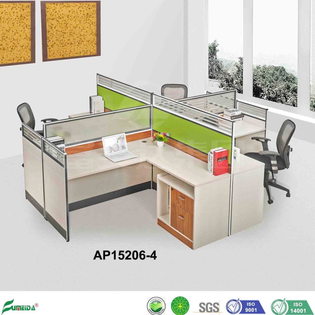 Modern Office Furniture Used Aluminum Frame Dividers Partition Office Cubicle Workstations