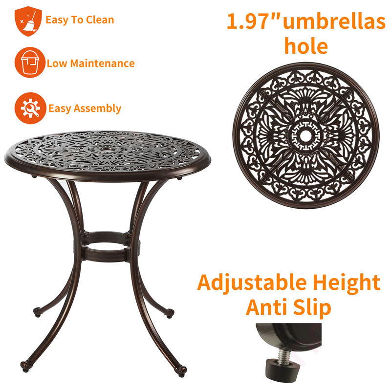 Patio Bistro Sets 3 Piece Outdoor Bistro Set Aluminum Patio