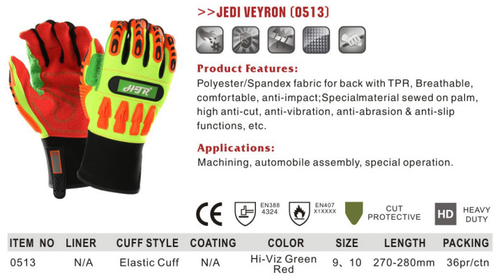 Impact & Flame Resistant Anti-Cut Mechanical Safety Work Gloves