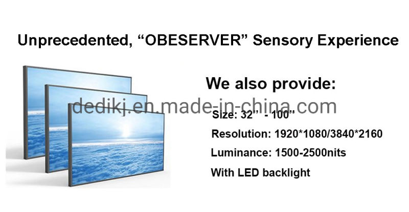 75inch Outdoors Ultra Low Power High Brigthness (2000nits) LED Backlight LCD Panels