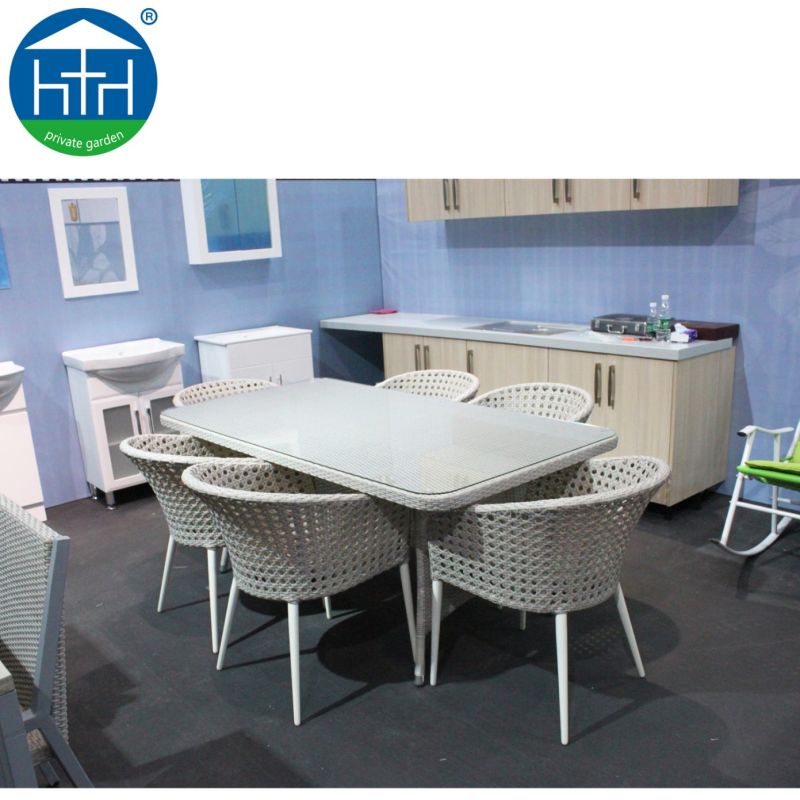 High Quality Wicker Outdoor Furniture Set Dining Table and Chair Garden Patio Setting