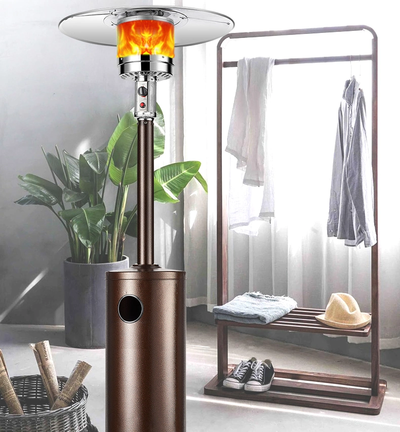 13kw Height-Adjustable Freestanding Steel Gas Patio Heater for Coffee Bar