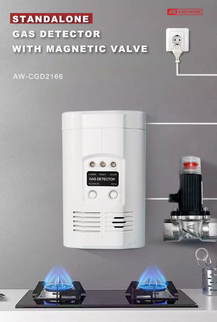 Standalone with AC Plug LPG Gas Smoke Detector Gas Sensor
