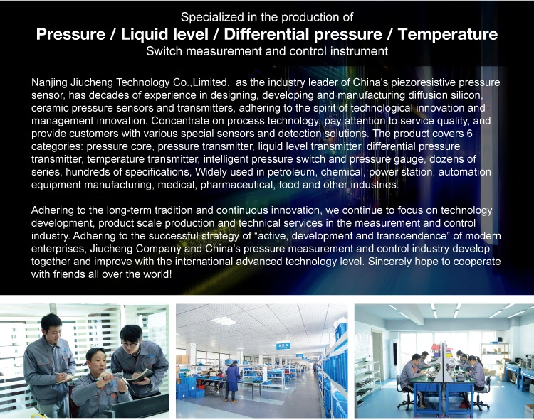 Jc620-01 Pressure Transmitter for Equipment Automation, Cheap Pressure Sensor, Gas Liquld Pressure Transducer