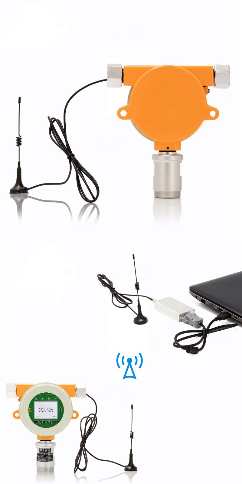 Wireless Carbon Monoxide Gas Detector with Electrochemical Gas Sensor (CO)