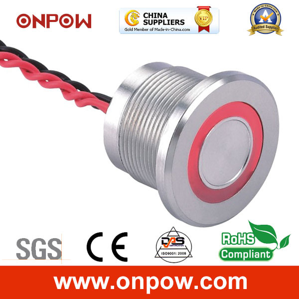 Onpow Piezoelectric Switch with Light (PS223P10YSS1R12T, CCC, CE)