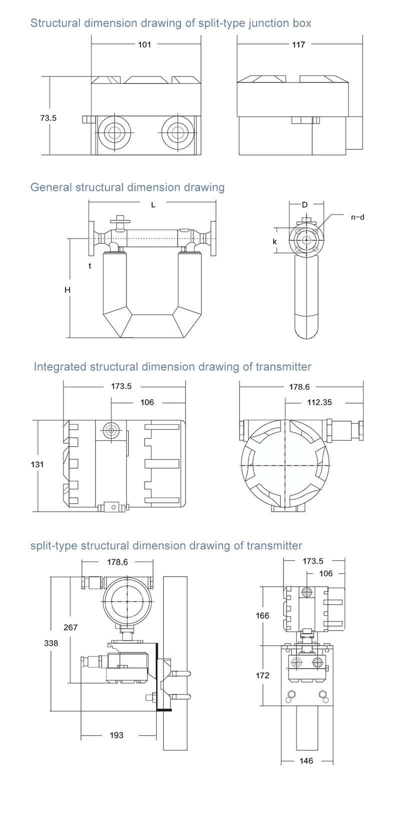 5 Inch High Accuracy Mass Flow Sensor Coriolis Flowmeter Liquid