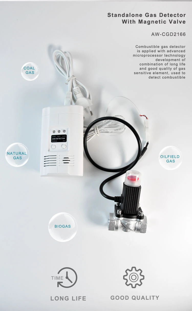 Standalone with AC Plug LPG Gas Smoke Detector Gas Sensor
